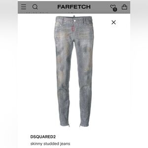 DSQUARED2 Skinny Studded Jeans - Gray